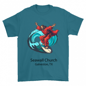 Seawall Church Surfing Jesus